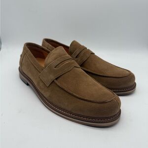 BRAND NEW Express Leather Suede Penny Loafers Caramel (Light Brown) Size 10